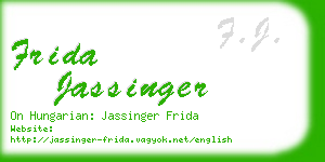frida jassinger business card